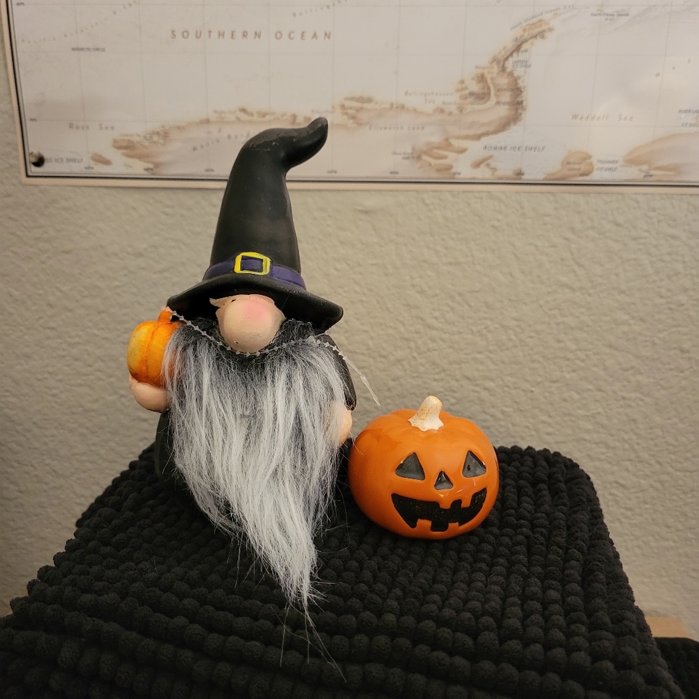 Halloween Gnome With Jack O Lantern